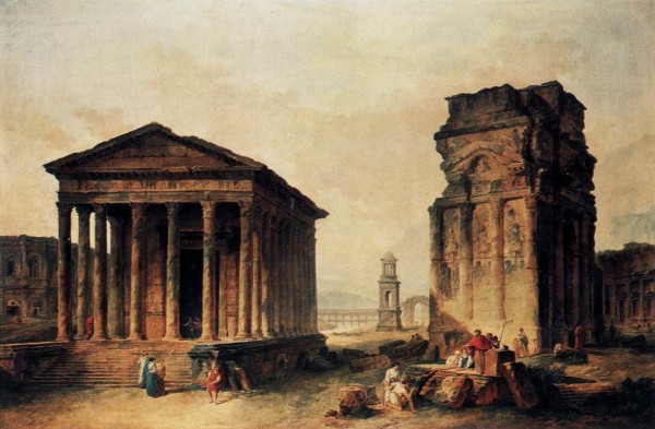 Ruins at Nimes by Hubert Robert